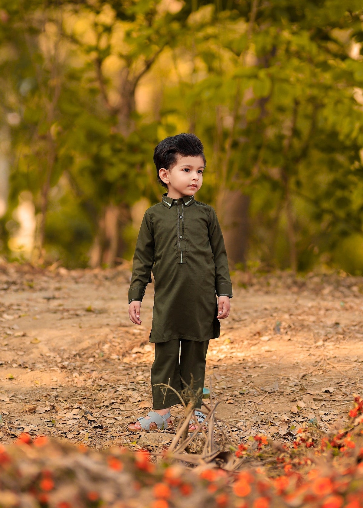 Olive Green Shirt Collar - KT 60