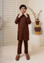 Walnut Brown Embroidered Kurta Trouser KT 75