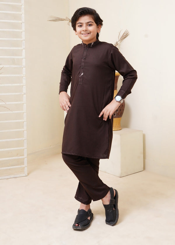 Bistre Brown Embroidered Kurta Trouser KT 77