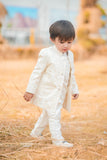 Pearl White Open shervani -S23