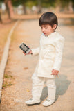 Pearl White Open shervani -S23