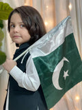 Green Waistcoat With White Kurta Trouser - GWS-14