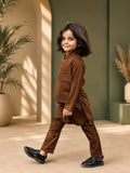 Tawny Brown Waistcoat Suit AHW 015
