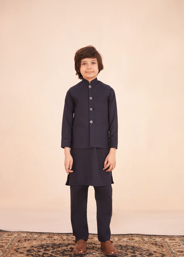 Deep Blue Waistcoat Suit EW 14