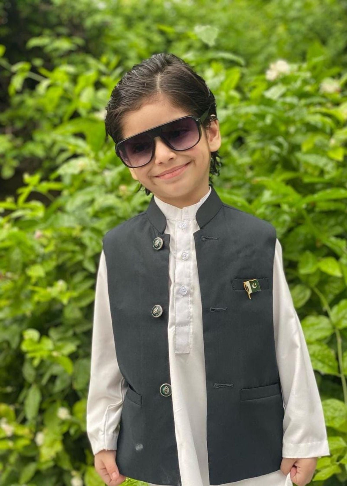Green And White Waistcoat Suit - GWS-14 Main image