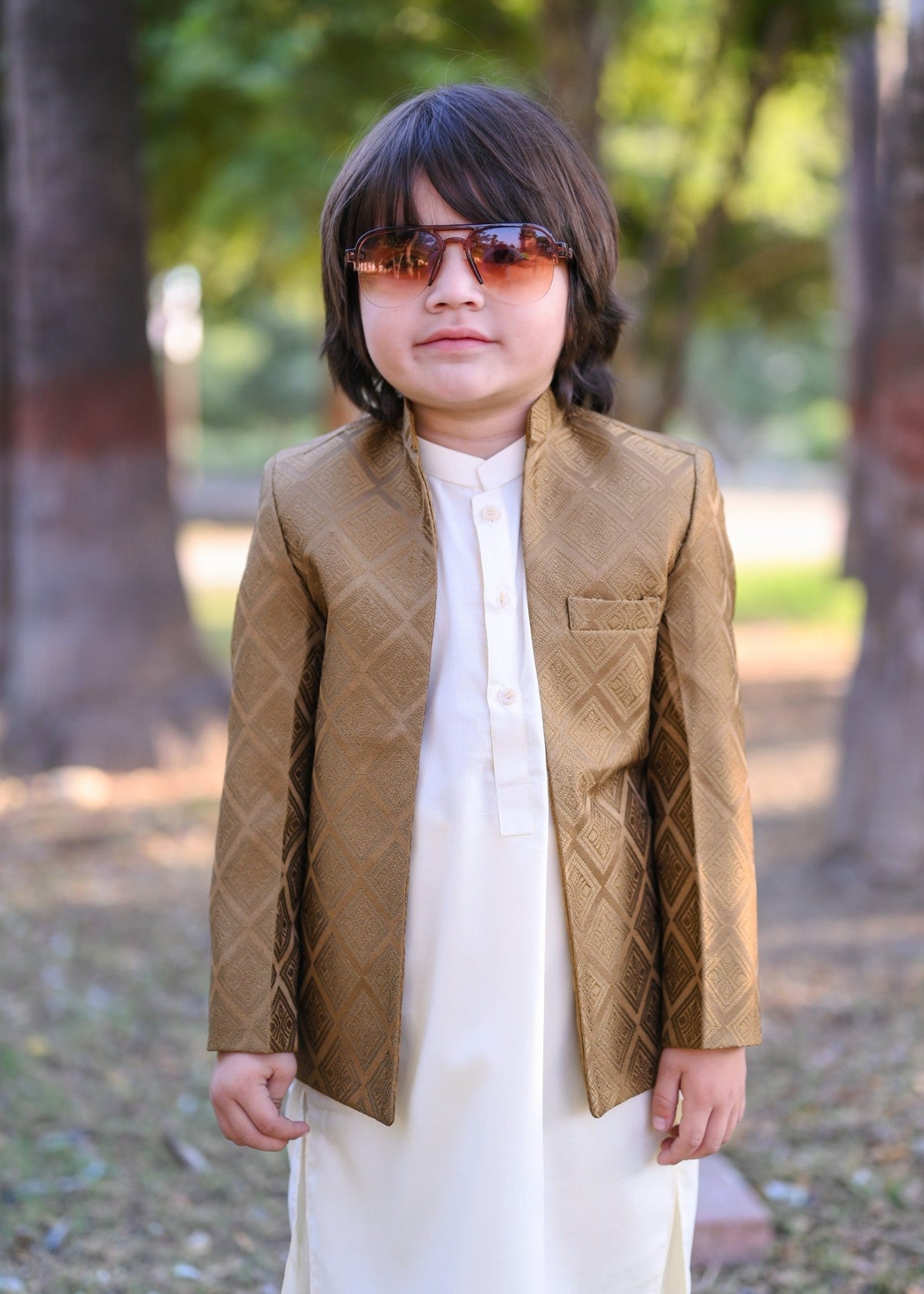 Brown Open Prince coat suit - p21 Main image