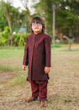 Maroon Open Long Sherwani -S12