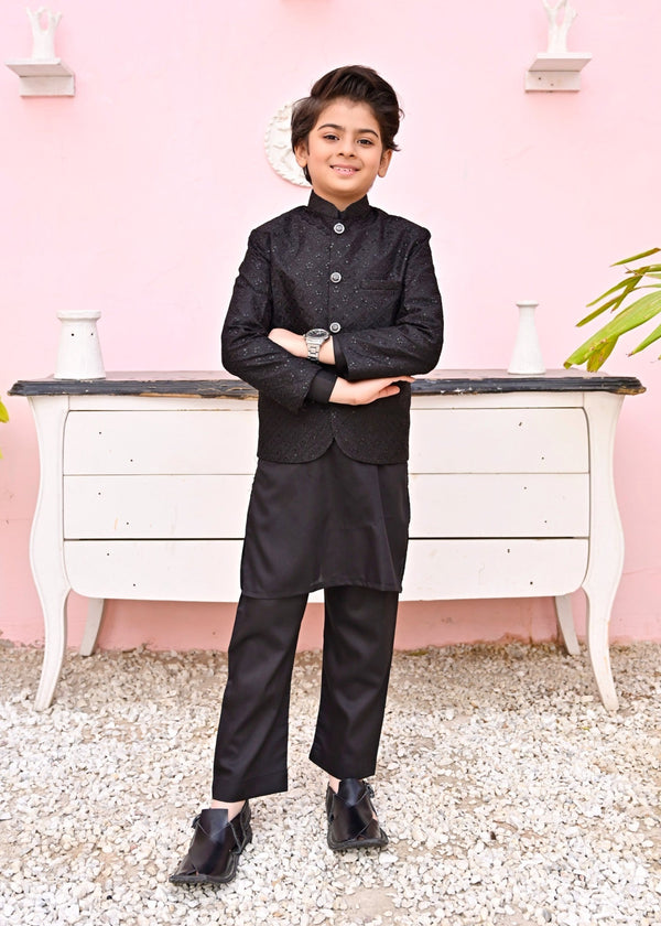 Black Prince coat suit - P1