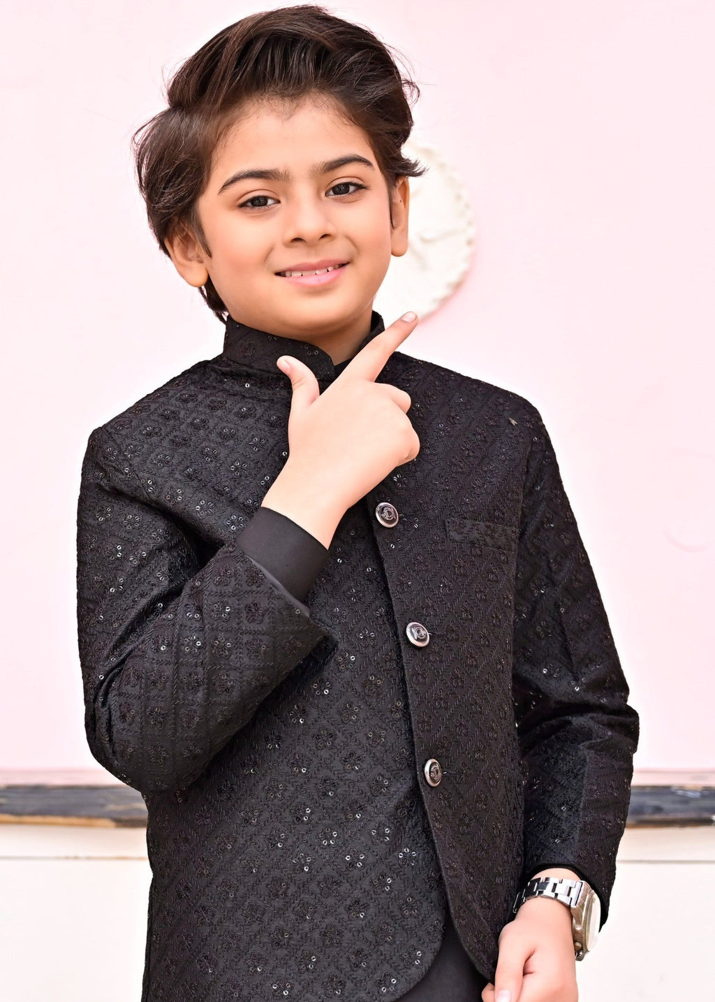 Black Prince coat suit - P1