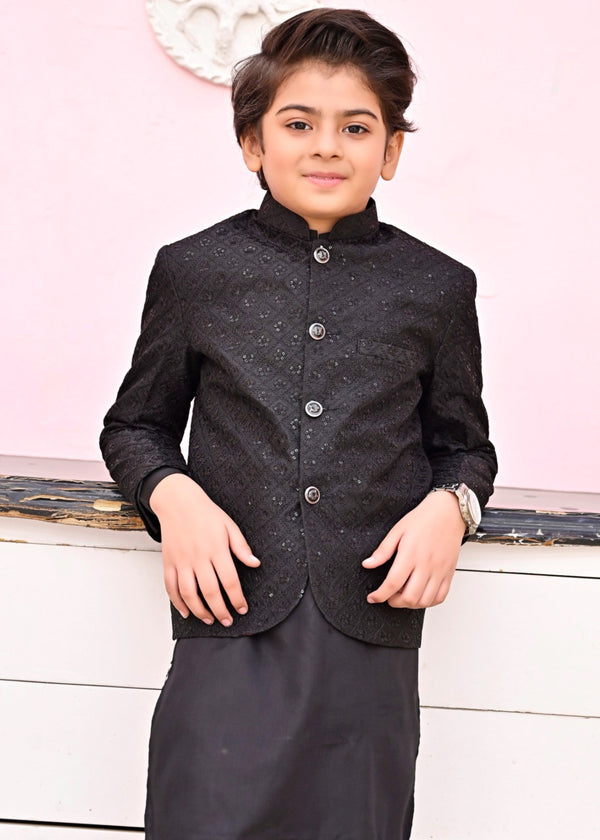 Black Prince coat suit - P1