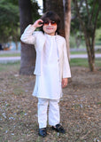 White Open Prince coat suit - p17