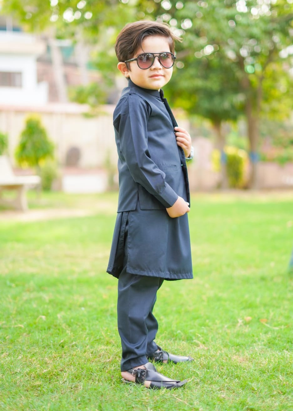 Denim Blue Waistcoat Suit - EW 26