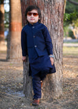 Plain Blue Waistcoat Suit EW32