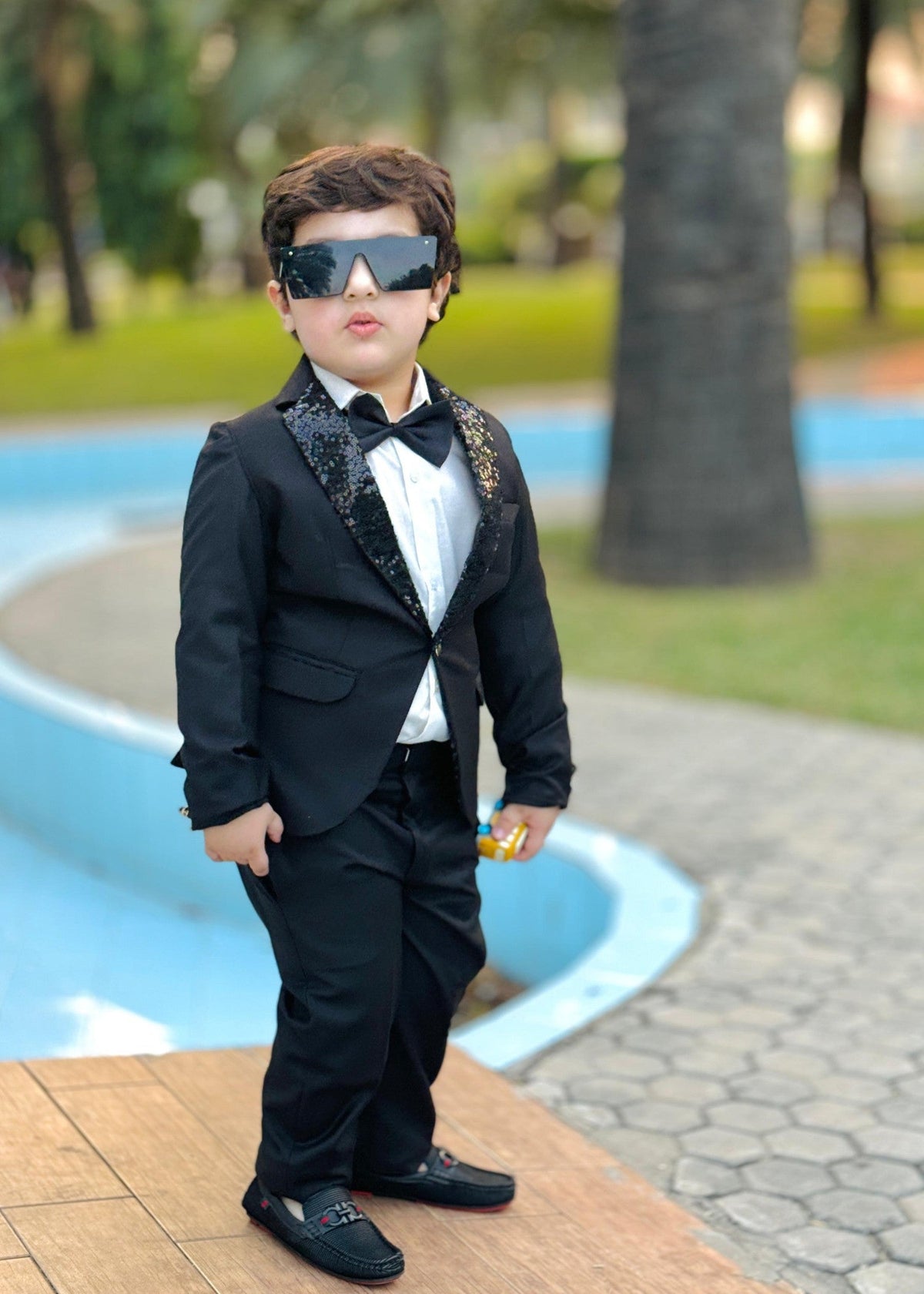 4pcs Sequence Black suit (Coat+Pant+Shirt+Bow) - SCP 007 Main image