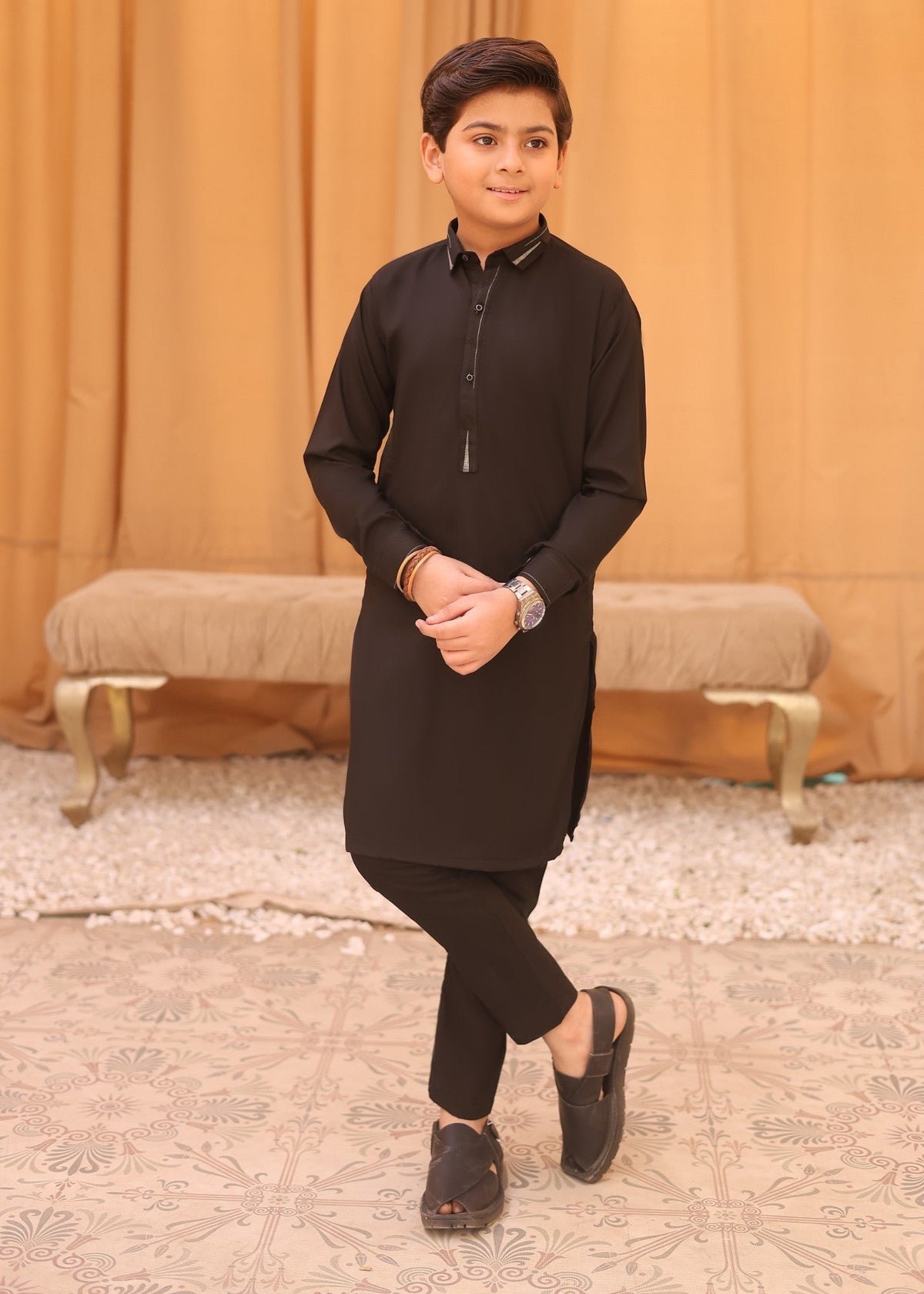 Dark Brown Designing kurta trouser KT 42 Main image