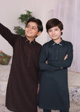 Deep Sea Green Shirt Collar Designing kurta trouser KT 45