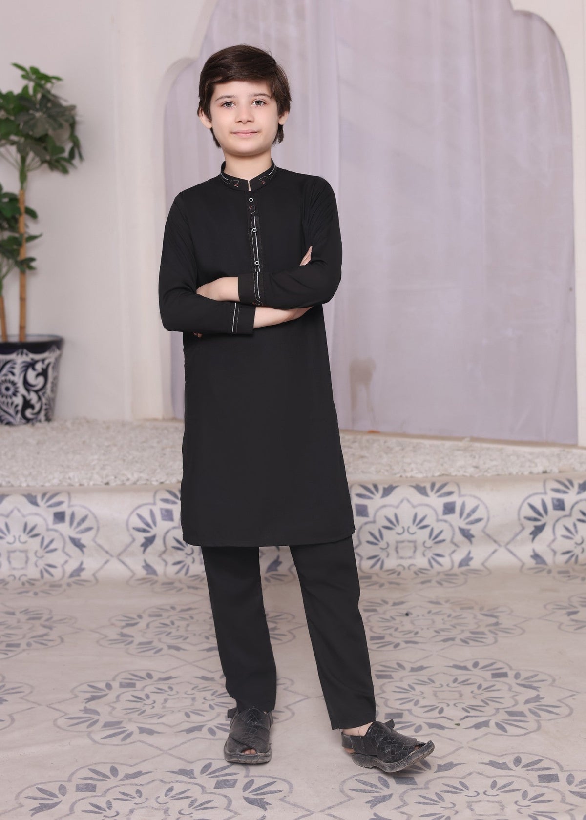 Black Designing kurta trouser KT 47