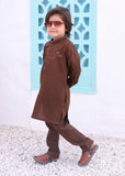 Choclate Brown Designing Kurta Trouser-AH 001