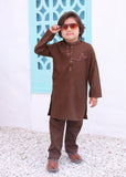 Choclate Brown Designing Kurta Trouser-AH 001