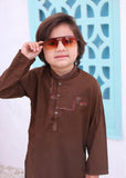 Choclate Brown Designing Kurta Trouser-AH 001
