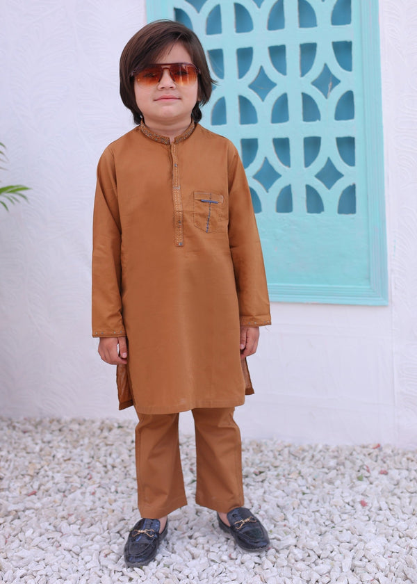 Almond Brown Kurta Trouser-AH 005
