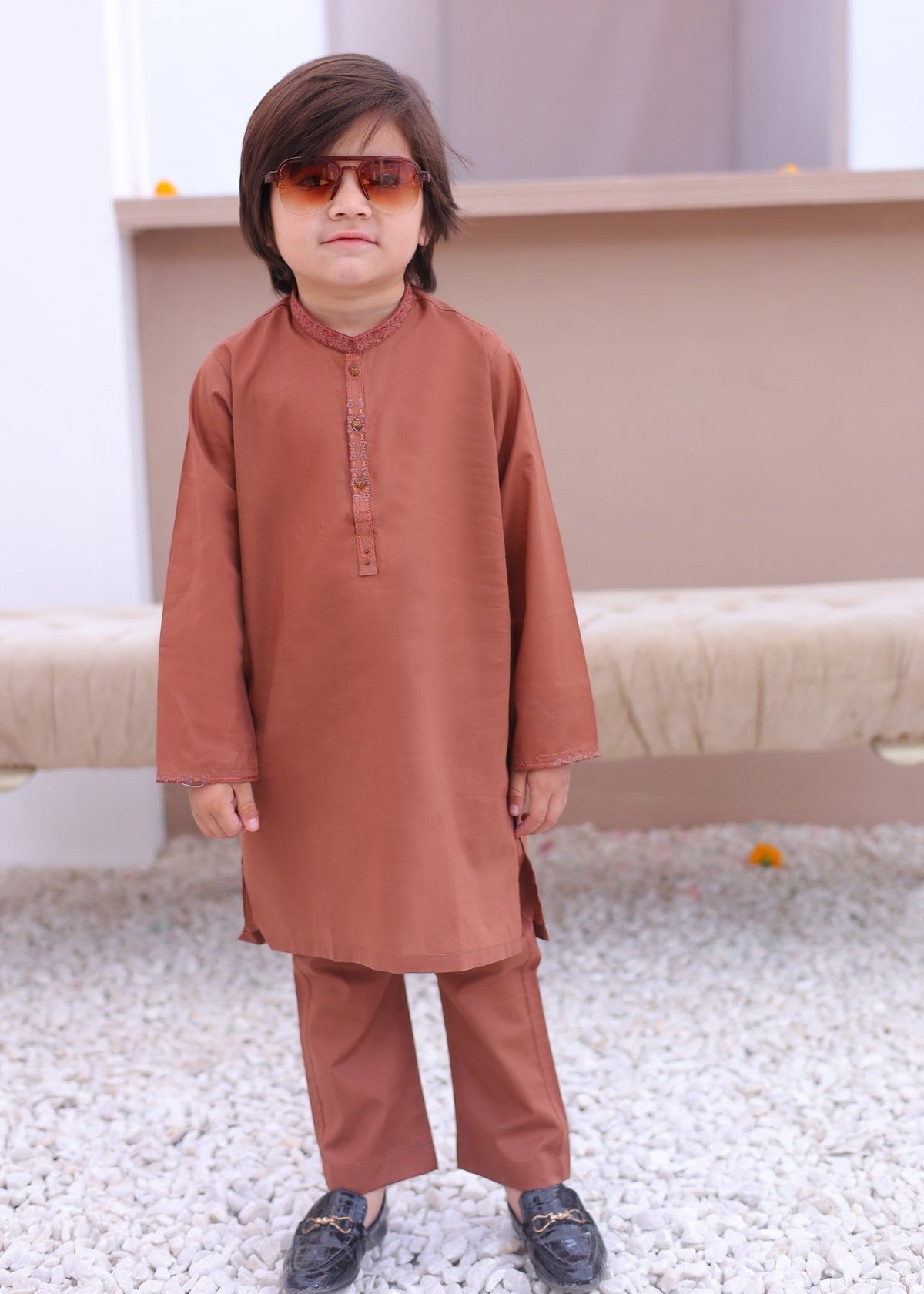 Rust Kurta Trouser-AH 009 Main image