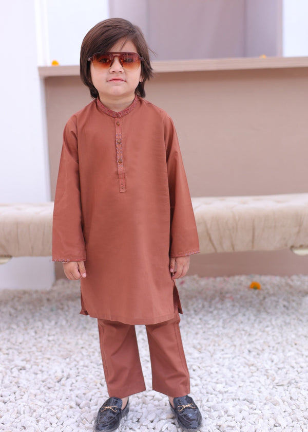 Rust Kurta Trouser-AH 009