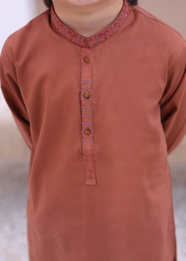 Rust Kurta Trouser-AH 009