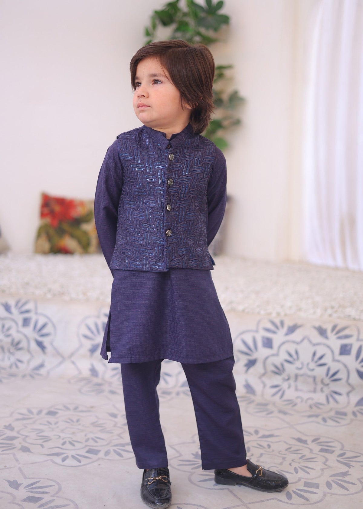 Indigo Waistcoat Suit-KC 004 Main image