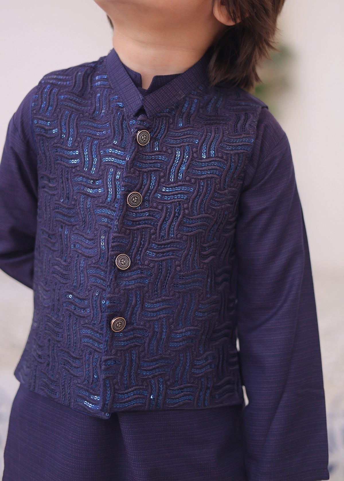 Indigo Waistcoat Suit-KC 004