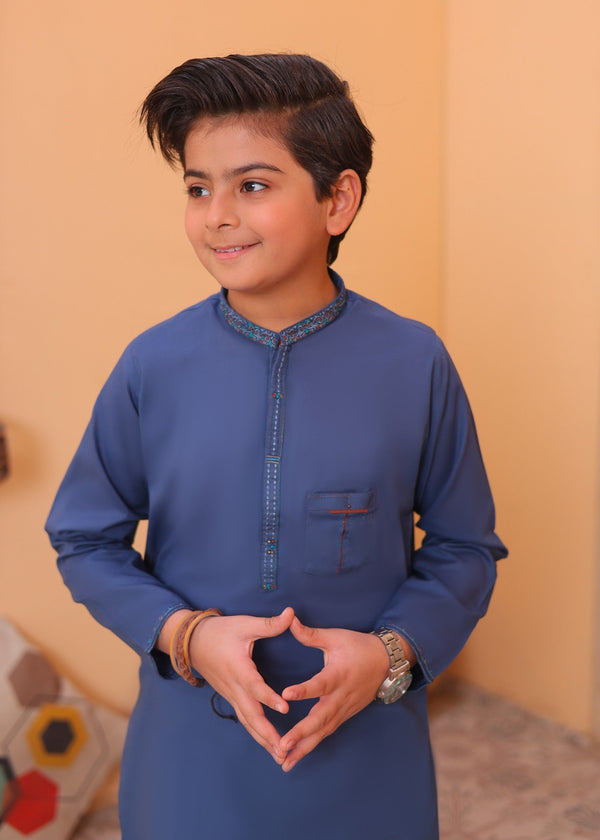 Denim Blue KurTa Trouser-AH 013