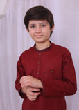 Maroon Kurta Trouser-AH 016