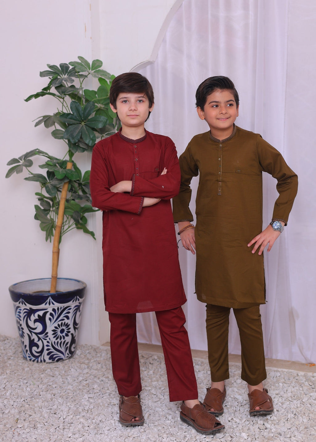 Maroon Kurta Trouser-AH 016