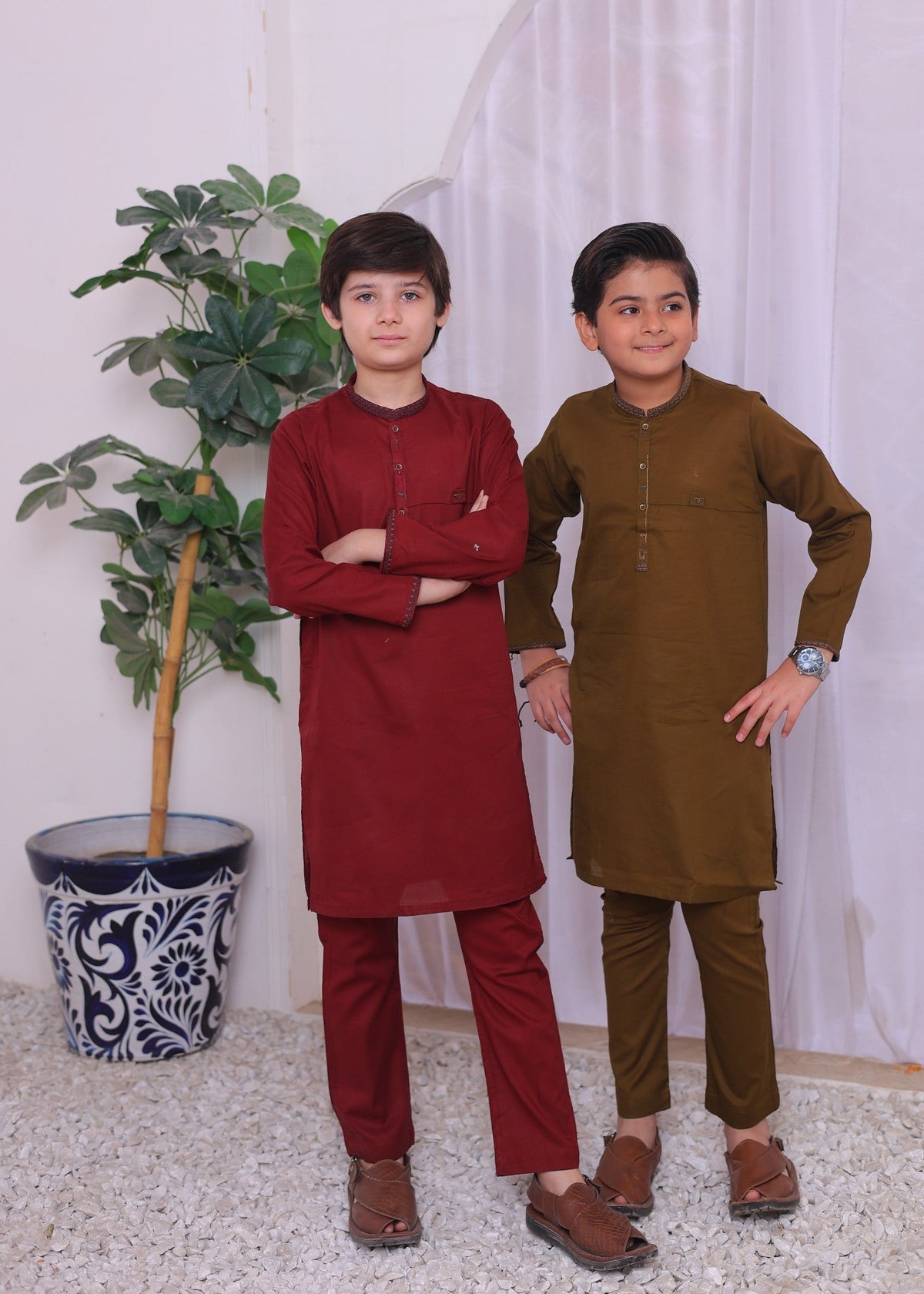 Maroon Kurta Trouser-AH 016