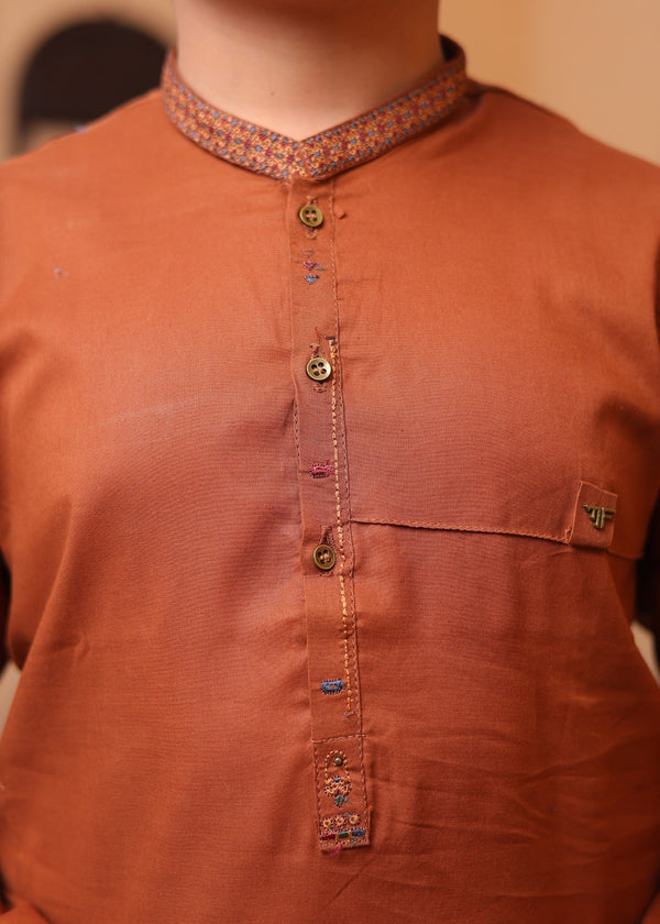 Copper Orange Kurta Trouser-AH 021