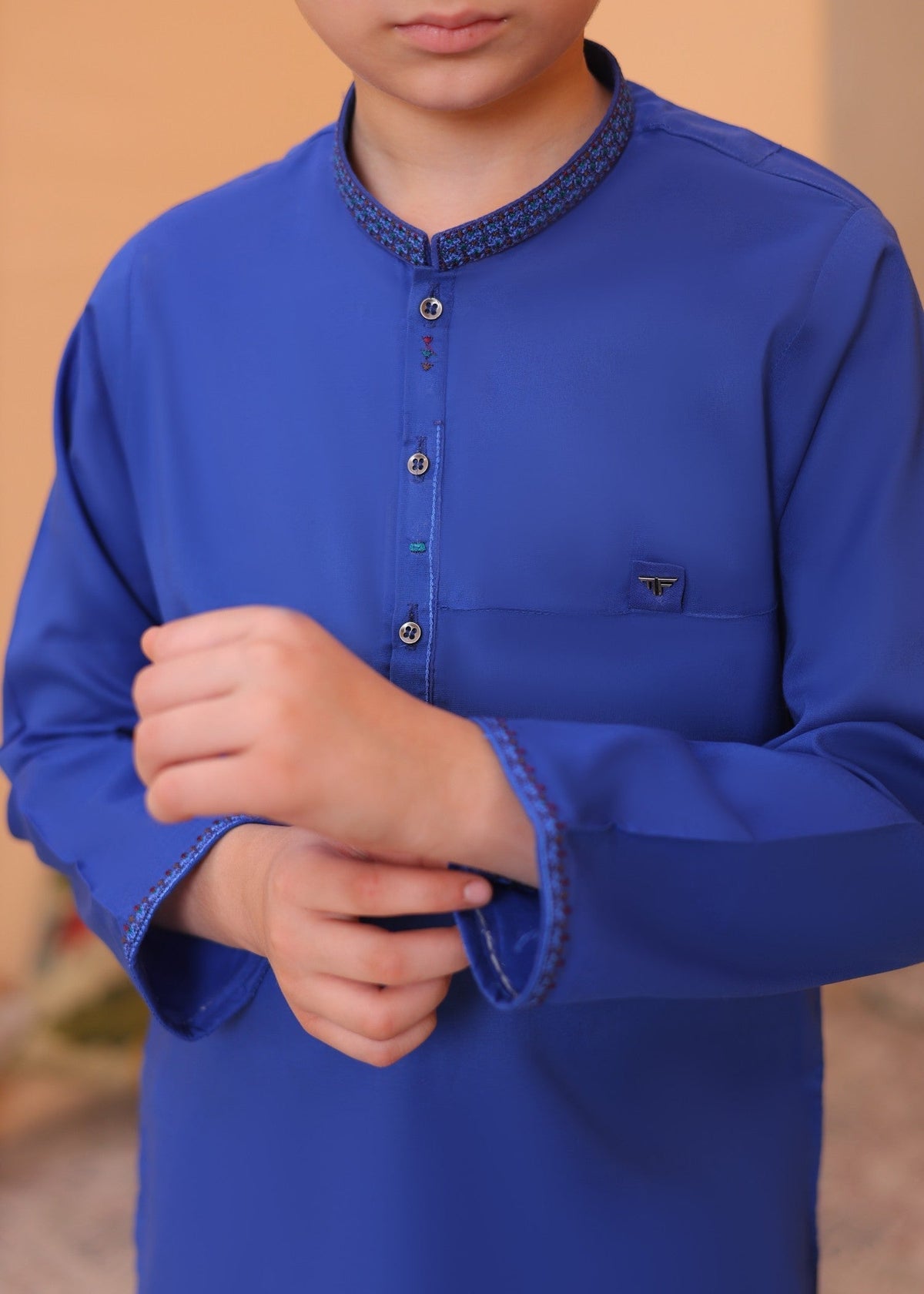 Persian Blue Kurta Trouser-AH 022