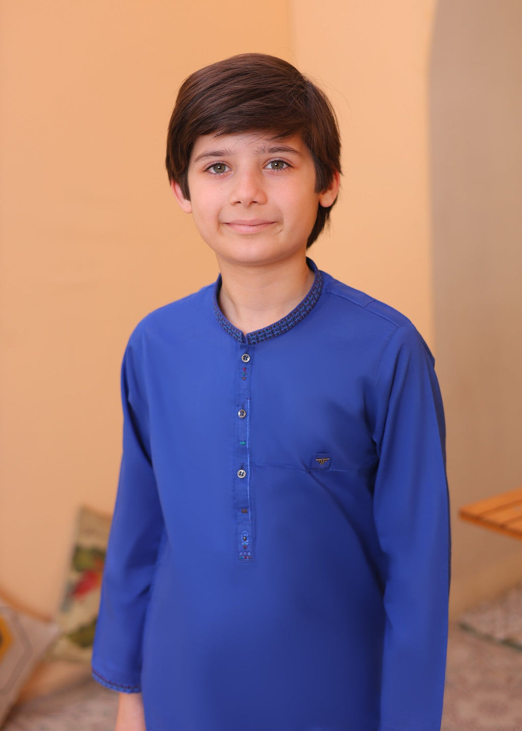 Persian Blue Kurta Trouser-AH 022