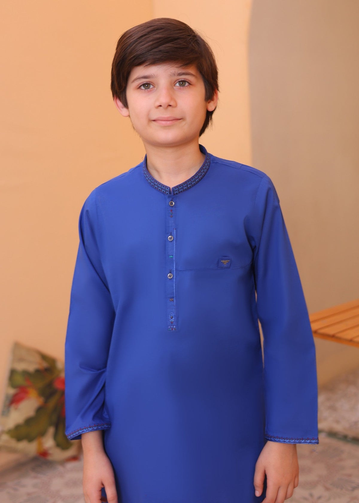 Persian Blue Kurta Trouser-AH 022