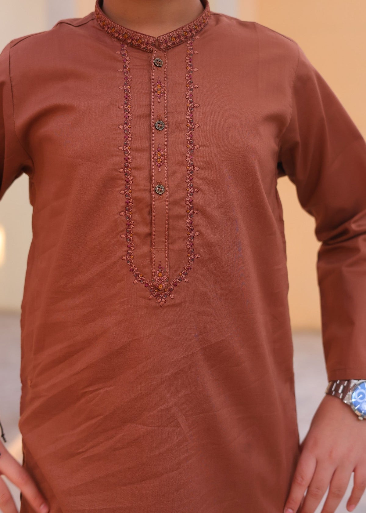 Rust Kurta Trouser-AH 024