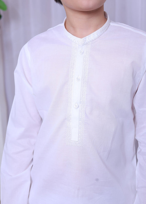 White Kurta Trouser-AH 027