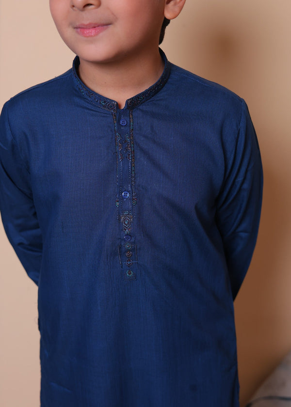Neon Blue Kurta Trouser -AH 038