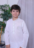 Pearl White Kurta Trouser-AH 029