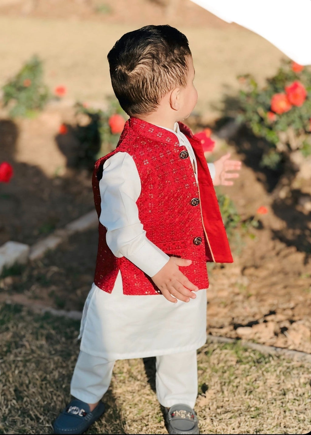 Red Sequence Waistcoat EW38