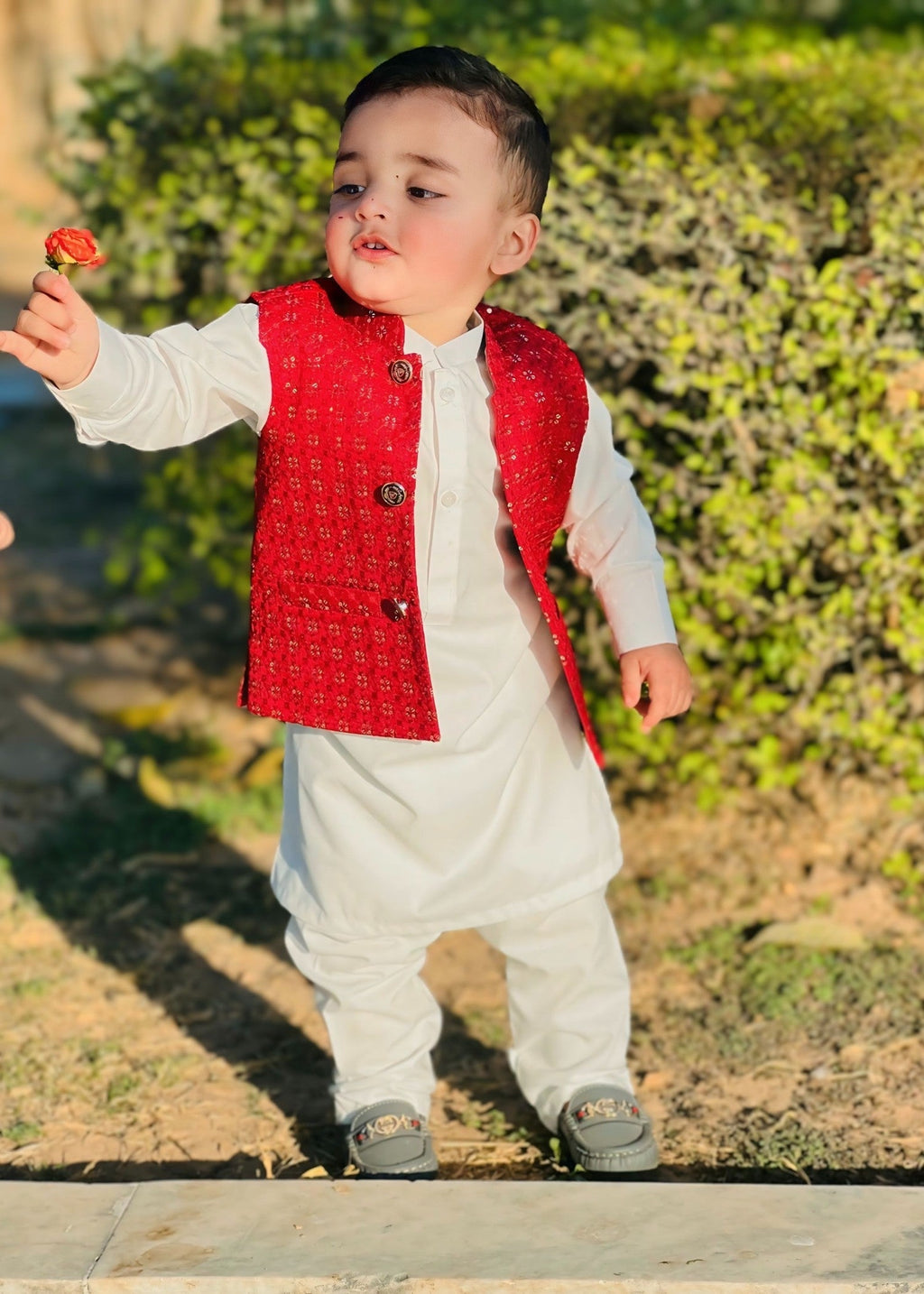 Red Sequence Waistcoat EW38