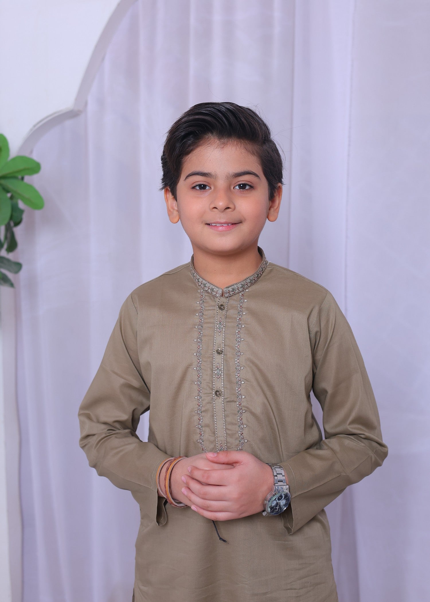 Beige Kurta Trouser-AH 026 Secondary image