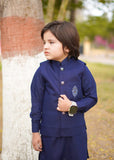 Navy Blue Waistcoat Suit EW 40