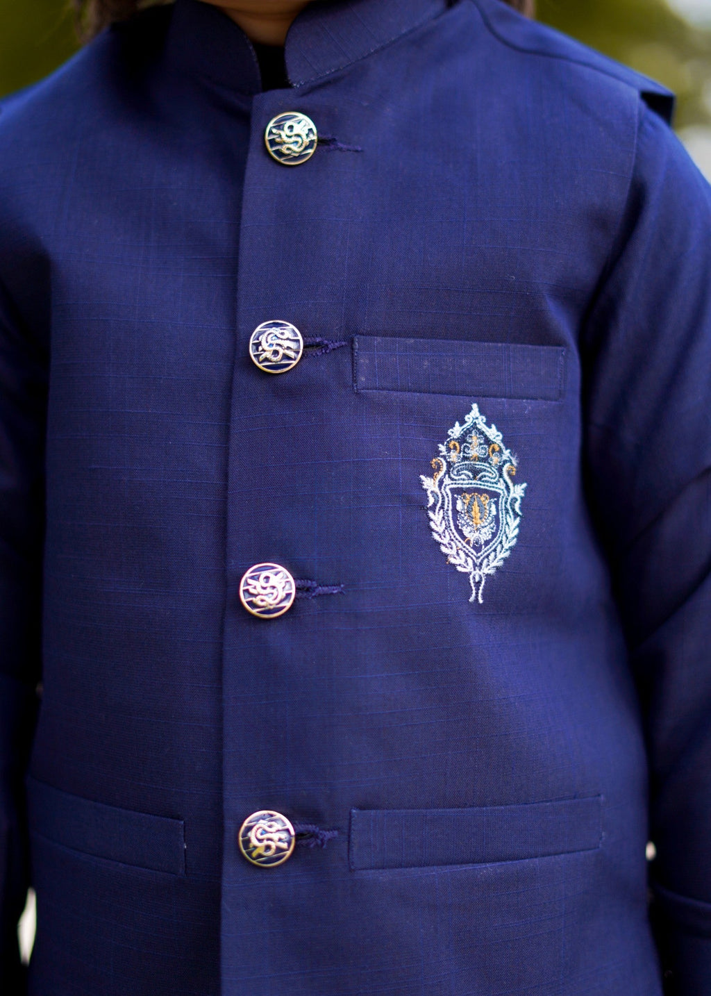 Navy Blue Waistcoat Suit EW 40