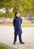 Navy Blue Waistcoat Suit EW 40