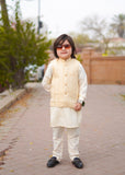 Cream White Waistcoat Suit EW 42