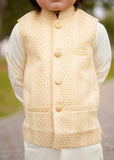 Cream White Waistcoat Suit EW 42